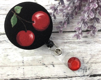 Badge Reel Nurse | Cherry Badge Reel | RN Badge Reel | Nurses Badge Reel | Cute Badge Reel | Badge Holder | Retractable Badge