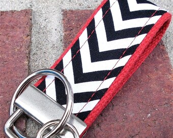 Mini Keyfob FOB Keychain for Women Ideal as a Purse Keychain or Backpack Keychain, Chevron