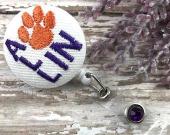 Clemson | Badge Reel | Approved Crafter License Holder | Badge Holder | Nurse Badge Reel | Medical Student Gift