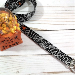 Handmade Halloween Lanyard Popular Right Now Teacher Lanyard Badge Holder Lanyards ID Holder ID Badge Holder Spider image 2