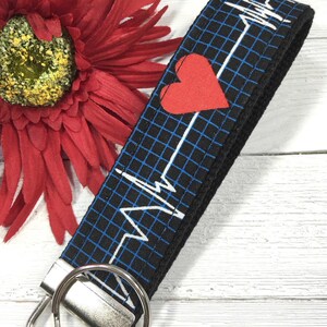 Heart Keychain, Nurse Graduation Gift, Nurse Appreciation Week, Heartbeat, Medical Student Gift, Doctor Gift,  RN Gifts, Nurse Life