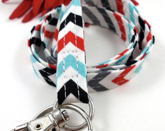 Chevron Skinny Lanyard for Keys