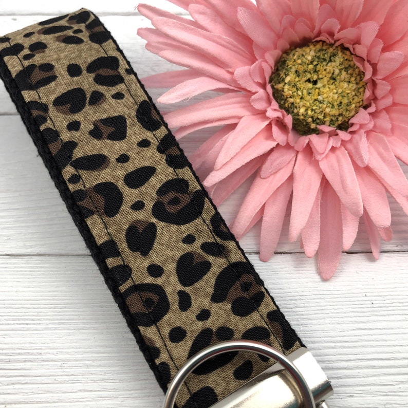 Leopard keychain wristlet Keychains for Women Animal Print Etsy