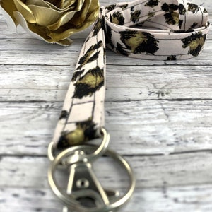 Handmade Leopard Lanyard, Popular Right Now, Teacher Lanyard, Badge Holder, Teacher Lanyard with ID Holder, Pink Lanyard, Animal Print image 3