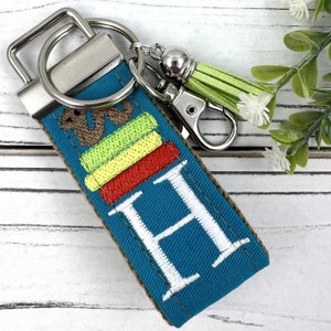 Initial Keychain for Librarian Gifts, Book Lover Gift, Teacher Retirement Gift, Future Teacher Gifts, High School Teacher, Book Keychain image 7