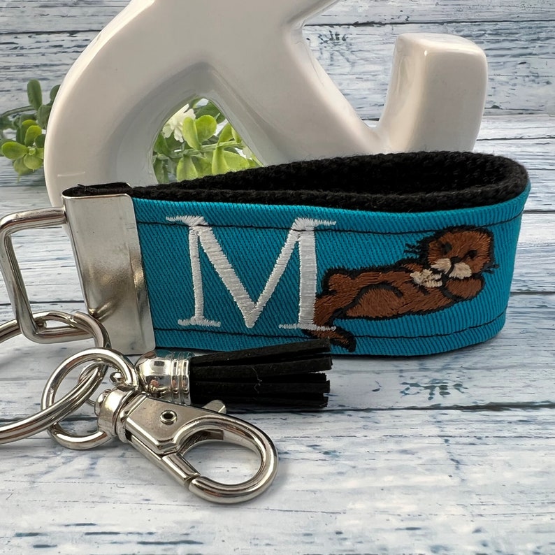 Otter Keychain, Otter Gift, Mini Keychain, Popular Right Now, Personalized Keychain, Luggage Tag, Backpack keychain, Sea Otter, Otters image 5