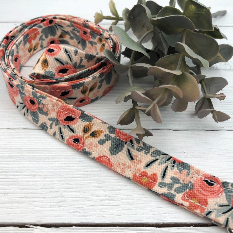 Rifle Paper Co Rosa Lanyard Fabric Lanyard Badge ID Holder Name Tag Lanyard Keychain Lanyard for Keys Floral Key Holder image 6