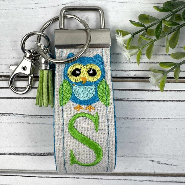 Handmade Owl Keychain, Owl Gift,  High School Teacher, Customizable Keychain, Personalized Keychain, Luggage Tag, Teacher Retirement Gift