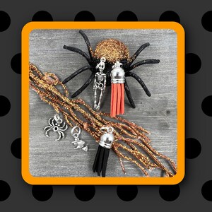 Handmade Halloween Lanyard Popular Right Now Teacher Lanyard Badge Holder Lanyards ID Holder ID Badge Holder Spider image 10