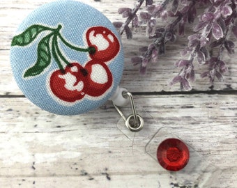 Badge Reel Nurse | Cherry Badge Reel | RN Badge Reel | Nurses Badge Reel | Cute Badge Reel | Badge Holder | Retractable Badge