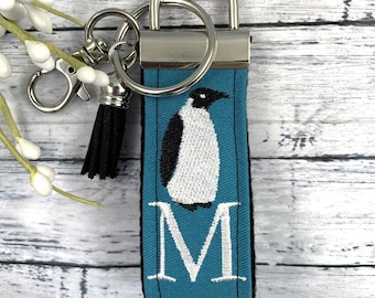 Penguin Initial Keychain, Penguin Gift, Stress Relief Gift, Penguins, Popular Right Now, Cheer up Gift, Goodbye Friend Gift, Penguin Gifts