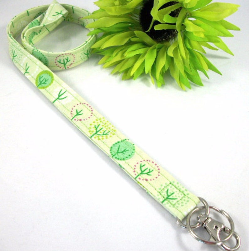 Fabric Lanyard with Lime Trees