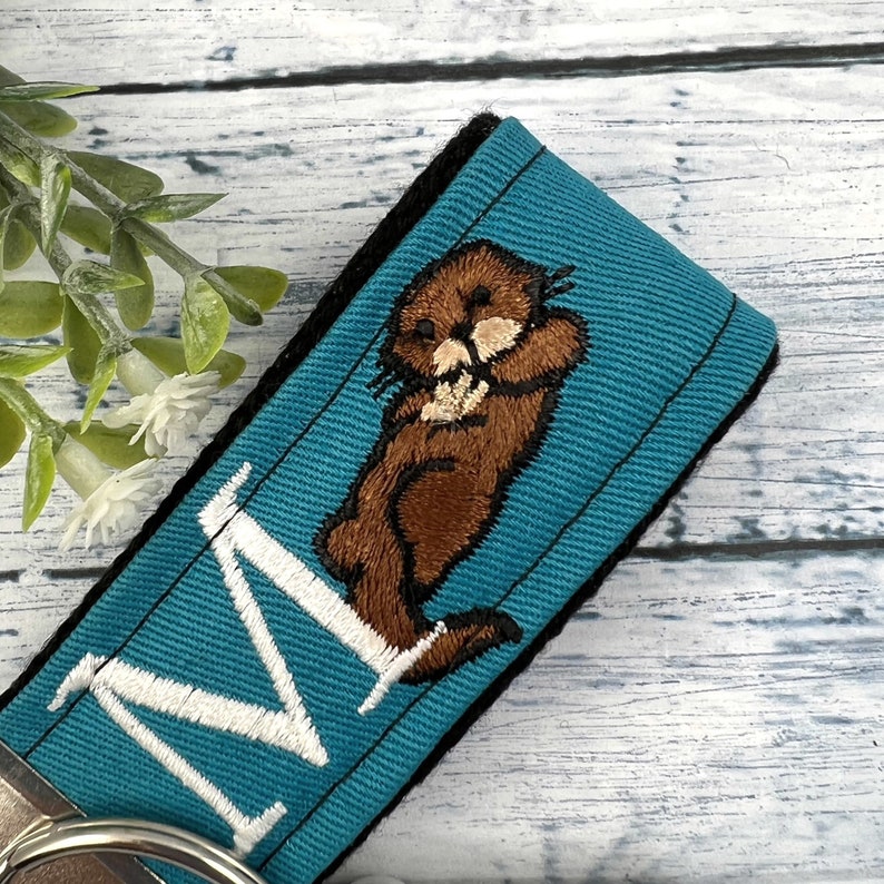 Otter Keychain, Otter Gift, Mini Keychain, Popular Right Now, Personalized Keychain, Luggage Tag, Backpack keychain, Sea Otter, Otters image 4