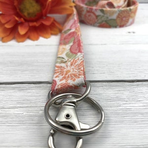 Lanyard Necklace Fabric Lanyard Badge ID Holder Name Tag Lanyard Keychain Lanyard for Keys Floral Key Holder image 6