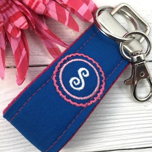 Monogram keychain Monogram Keychain for women Monogram Key fob Key Fob Monogram Initial Keychain Personalized initial keychain image 2