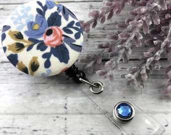 Rifle Paper Co Rosa Badge Reel | Popular Right Now | Nurse Badge Reel | Retractable Badge Holder | ID Holder | Best Seller