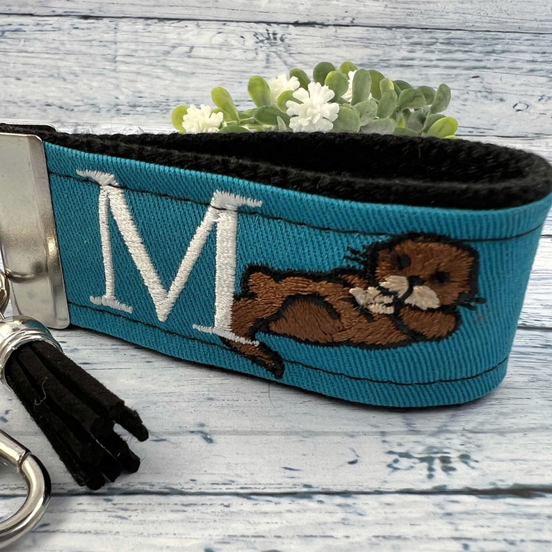Otter Keychain, Otter Gift, Mini Keychain, Popular Right Now, Personalized Keychain, Luggage Tag, Backpack keychain, Sea Otter, Otters image 3