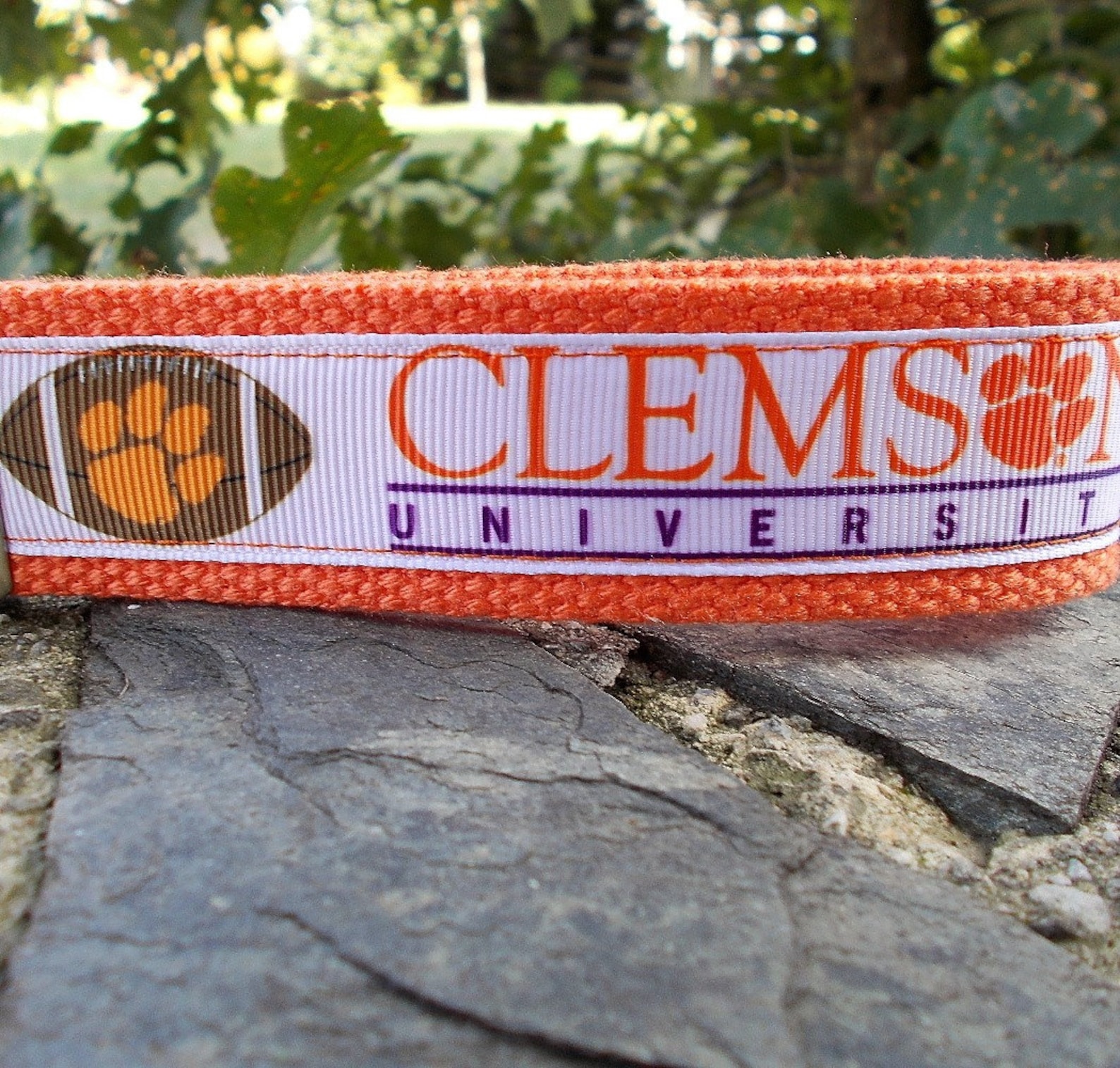 Clemson Keychain Wristlet Keychain Key Fob Approved Crafter Etsy