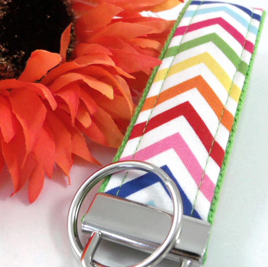 Chevron Keychain Multi Colors - Etsy