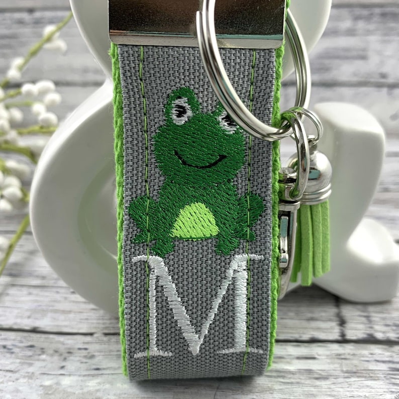 Handmade Frog Keychain, Frog Gifts, Popular Right Now, Personalized Gift, Frog, Personalized Keychain, Luggage Tag, Frogs, Moving Away Gift image 2