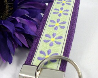 Handmade Jacquard Ribbon Keychain, College Graduation Gift for her, I Miss You Gift, Mom Gift from Son