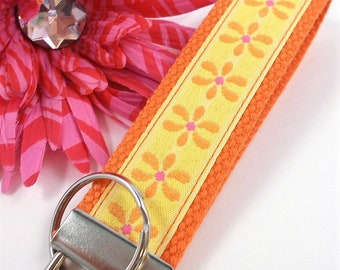 Handmade Jacquard Ribbon Keychain, College Graduation Gift for her, I Miss You Gift, Mom Gift from Son