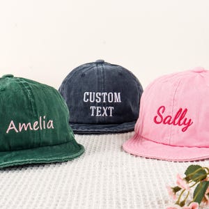 Personalized Baby Summer Matching Baseball Hat, Personalized Embroidered Kids Summer Sun Hat, Monogram Custom Summer Hat, Baby Shower Gift