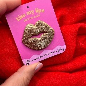 &quot;kiss my lips&quot; mouth pin