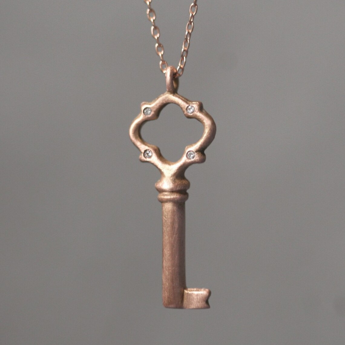 victorian key pendant necklace