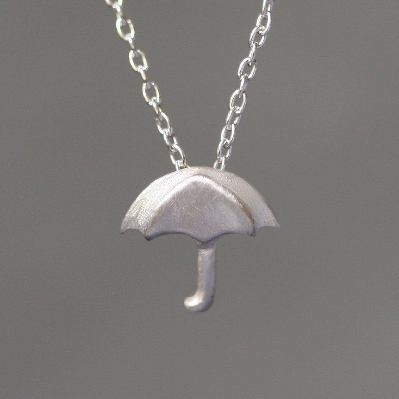 Tiny Umbrella Pendant in Sterling Silver Etsy