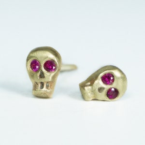Mini Skull Stud Earrings image 3
