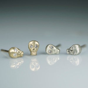 Mini Skull Stud Earrings image 1