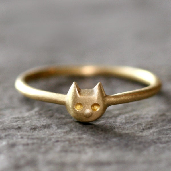 Baby Kitten Ring in Brass (READY TO SHIP)