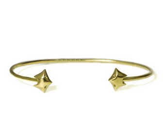 Fox Cuff Bracelet  in 18k Gold Plate