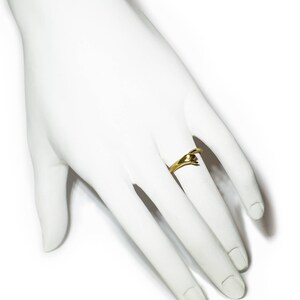 Snake Tail Ring in 18K Gold Plate with Red CZ Eyes image 3