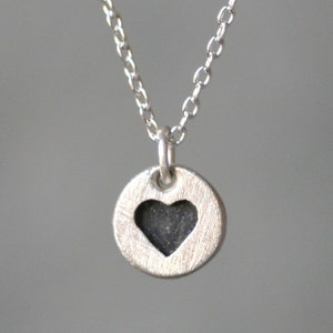 Black Heart Necklace in Sterling Silver