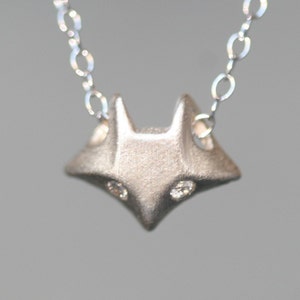 Fox Necklace in Sterling Silver with Gemstones image 1