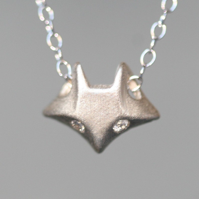 Fox Necklace in Sterling Silver with Gemstones image 1