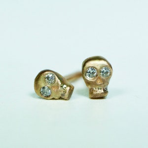 Mini Skull Stud Earrings image 2