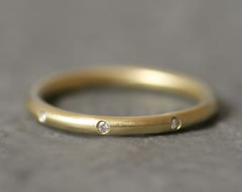 8 Diamond 14k Gold Ring