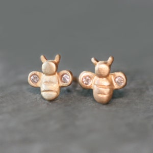 Tiny Bee Stud Earrings