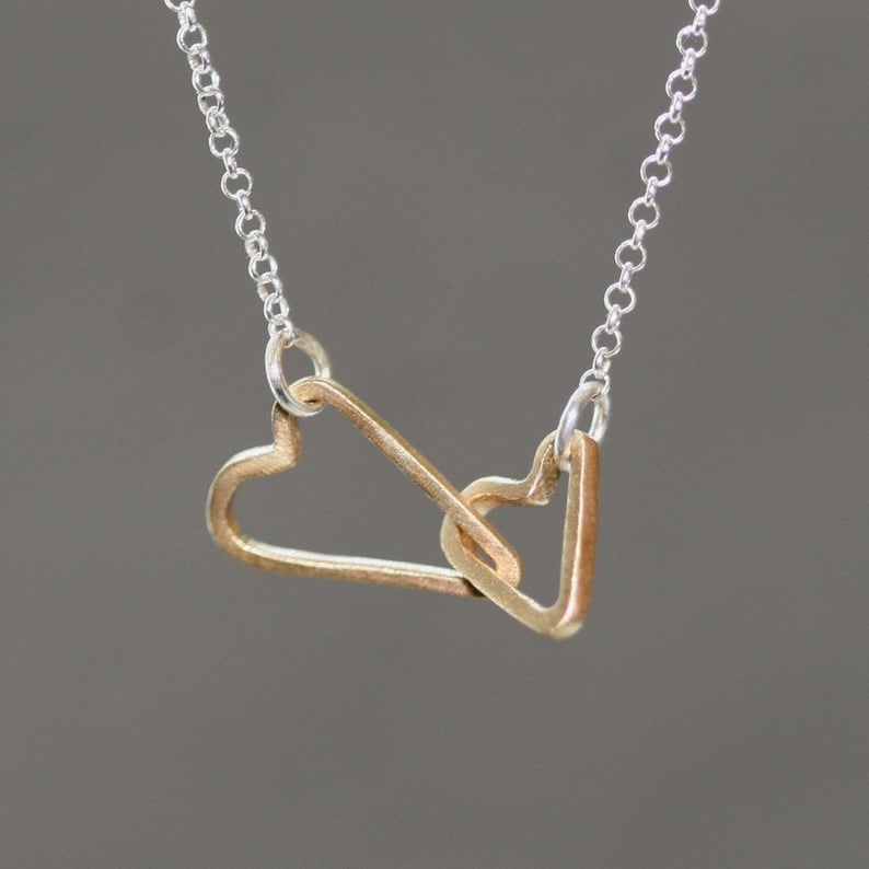 Double Sideways Heart Necklace image 1