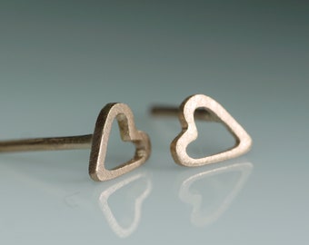 Sideways Heart Stud Earrings