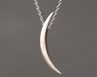 Long Crescent Moon Necklace