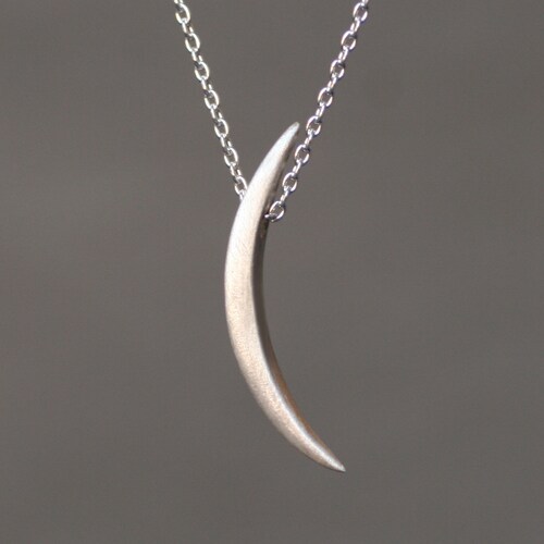 Long Crescent Moon Necklace