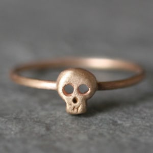 Baby Skull Ring in 14k Gold