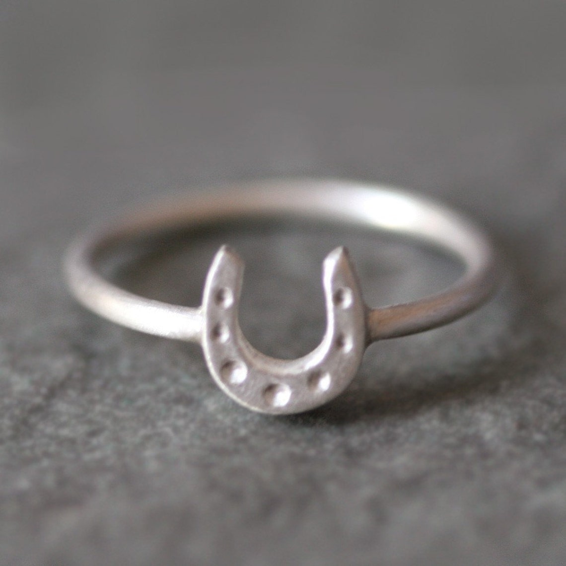 Horseshoe Ring in Sterling Silver Etsy
