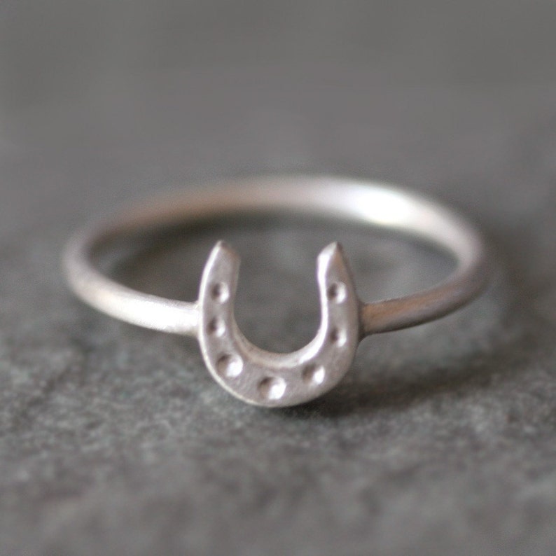 Horseshoe Ring in Sterling Silver Etsy