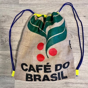 Handcrafted backpack made of coffee jute.Tote bag. image 7