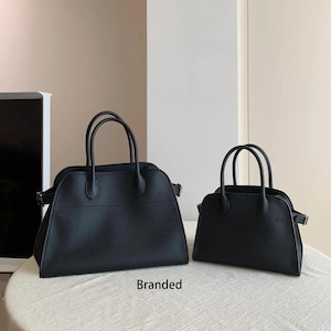Leder Tragetasche, Wildleder Tasche mit Griff, Damen Minimal Leder Tragetasche, Luxus Tragetasche